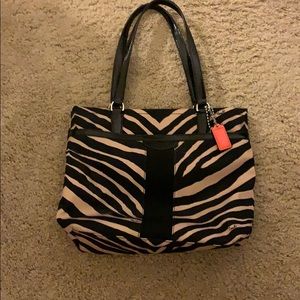 Coach Zebra striped purse